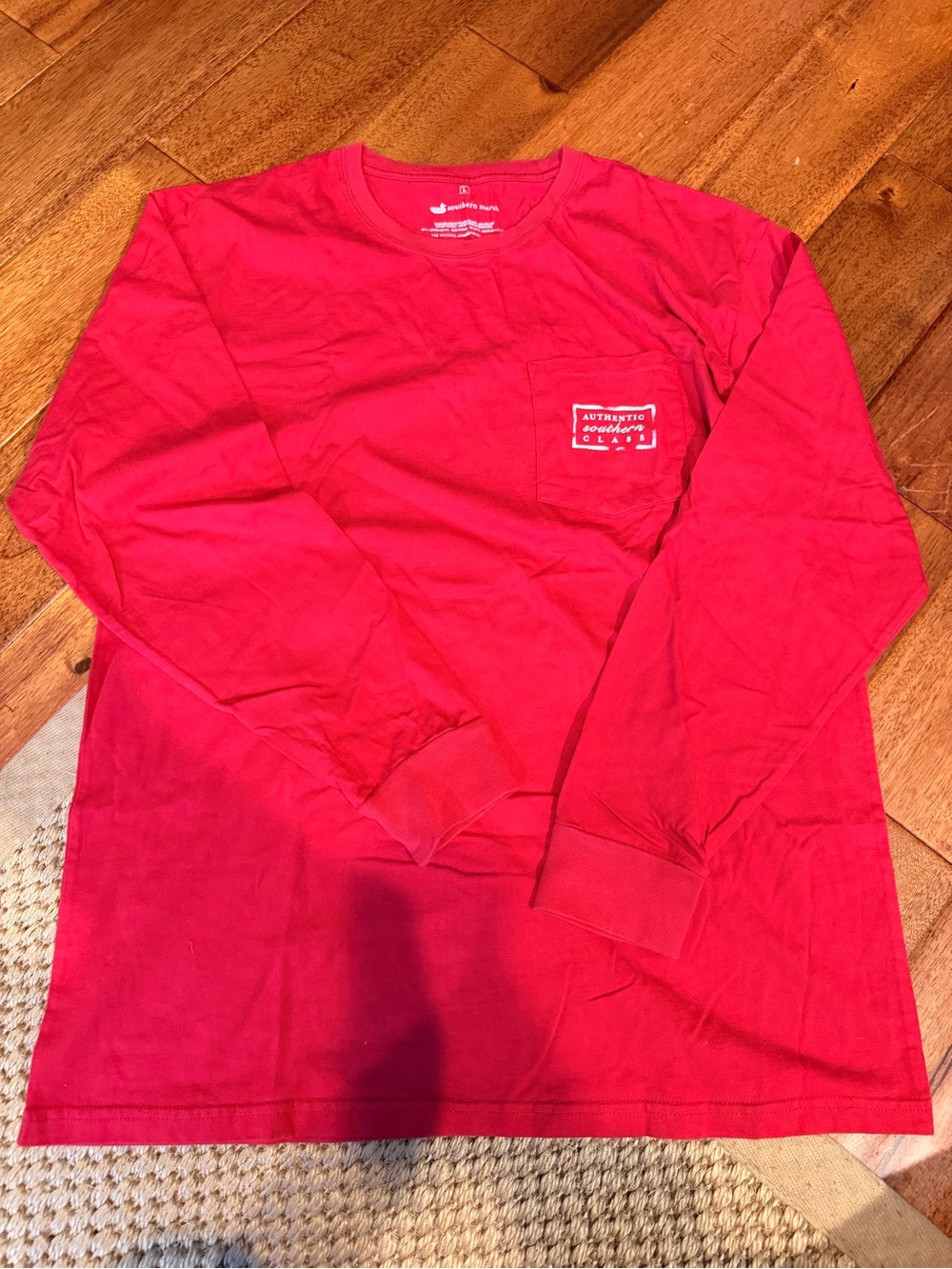 Southern Marsh Red Crewneck Long Sleeve Tee